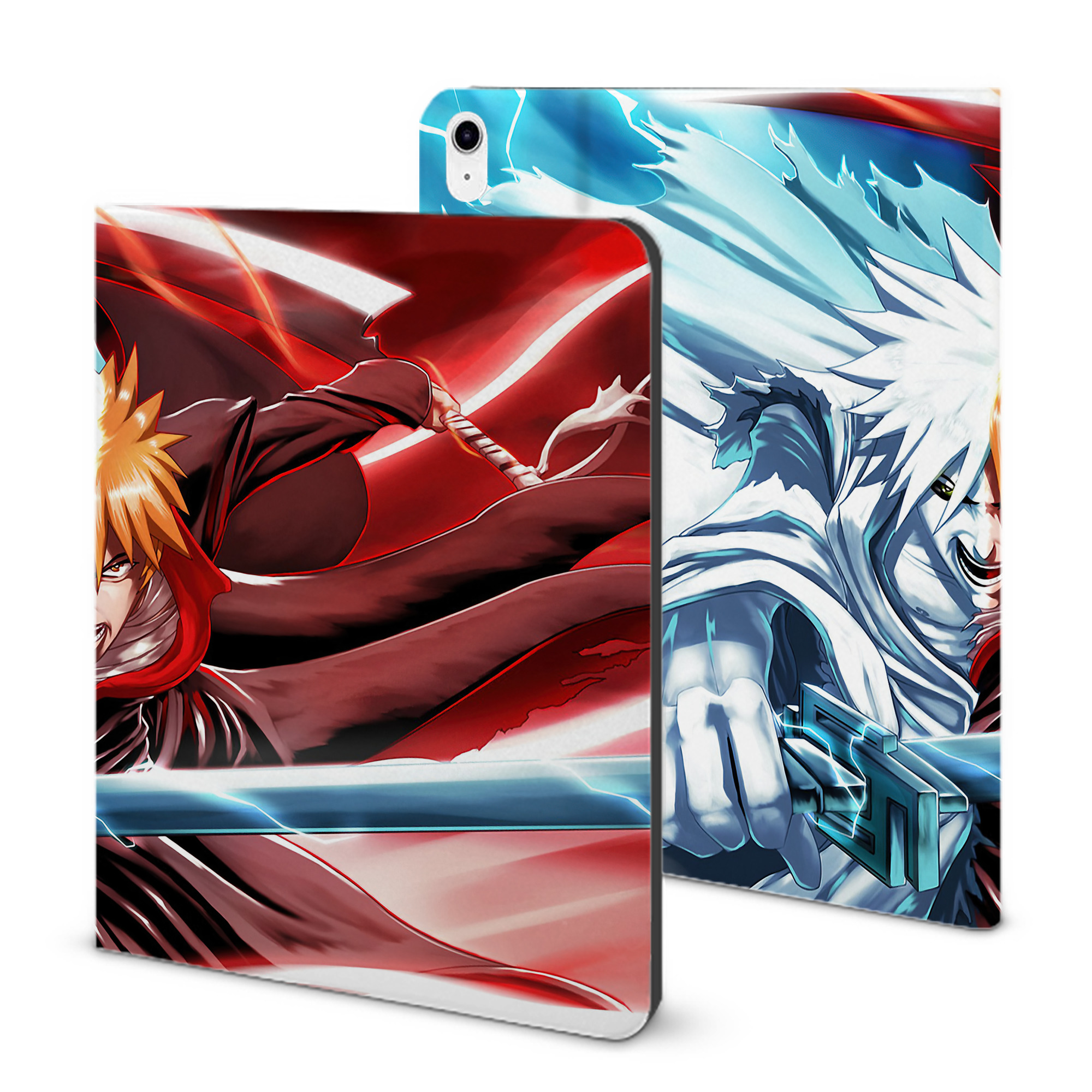 （画像用） ブリーチ BLEACH IPad ケース ブック型 PUレザー TPU 耐衝撃 軽量 薄型 ペン収納なし 全面保護 IPad 各モデル対応